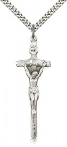 Crucifix Pendant, Sterling Silver [BL4495]