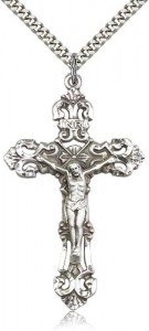 Large Sterling Silver Crucifix Pendant [BL4711]