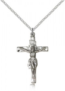 Crucifix Pendant, Sterling Silver [BL4780]