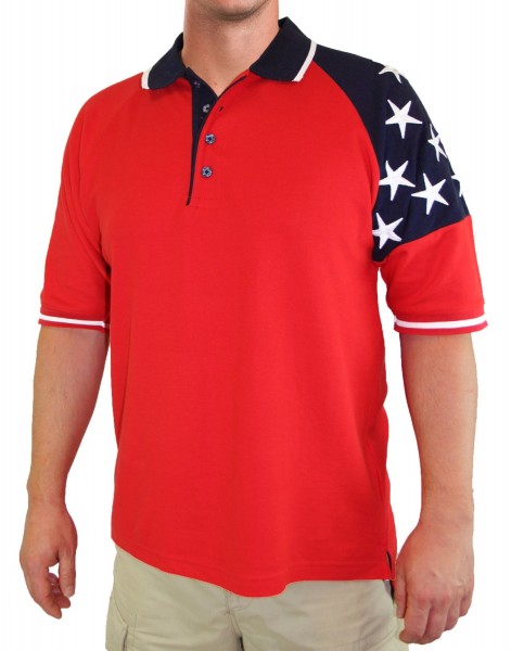 mens patriotic polo