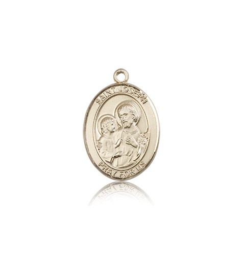 St. Joseph Medal, 14 Karat Gold, Medium - 14 KT Yellow Gold