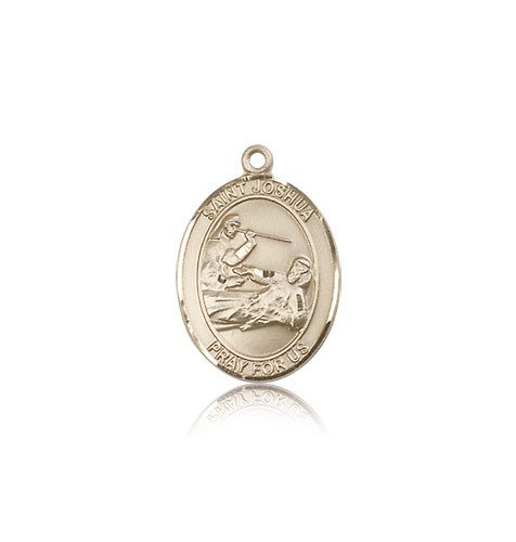 St. Joshua Medal, 14 Karat Gold, Medium - 14 KT Yellow Gold