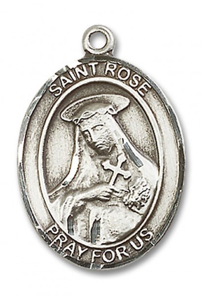 St. Rose of Lima Medal, Sterling Silver, Large - No Chain