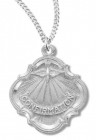 Youth Sterling Silver Baroque Style Confirmation Necklace with Chain