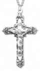 Men's Sterling Silver Filigree Cut Crucifix Necklace with Chain Options