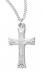 Women's Sterling Silver Crucifix Necklace with Chain Options