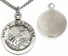 Youth Sterling Silver Baptism Necklace with Chain Options