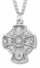 Women's Sterling Silver Holy Spirit 4 Way Cross Necklace with Chain Options