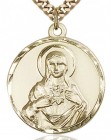 Immaculate Heart of Mary Medal, Gold Filled