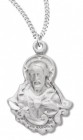 Women's Jesus Charm Necklace, Sterling Silver with Chain Options