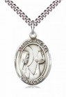 Men's Pewter Oval Our Lady Star of the Sea Medal