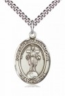 Men's Pewter Oval Our Lady of All Nations Medal