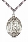 Men's Pewter Oval Our Lady of Guadalupe Medal