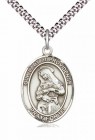 Men's Pewter Oval Our Lady of Providence Medal