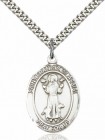 Men's Pewter Oval Saint Francis of Assisi Medal