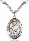 Men's Pewter Oval St. Agnes of Rome Medal