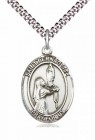 Men's Pewter Oval St. Bernadette Medal