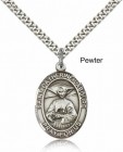 Men's Pewter Oval St. Catherine Laboure Medal