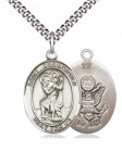 Men's Pewter Oval St. Christopher Army Medal