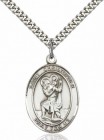 Men's Pewter Oval St. Christopher Medal