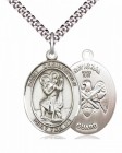 Men's Pewter Oval St. Christopher National Guard Medal