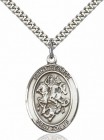 Men's Pewter Oval St. George Army Medal