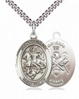 Men's Pewter Oval St. George National Guard Medal