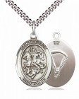 Men's Pewter Oval St. George Paratrooper Medal