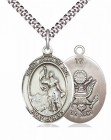 Men's Pewter Oval St. Joan of Arc Army Medal