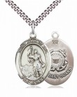 Men's Pewter Oval St. Joan of Arc  Coast Guard Medal