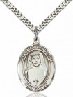 Men's Pewter Oval St. Maria Faustina Medal