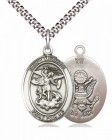 Men's Pewter Oval St. Michael Army Medal