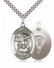 Men's Pewter Oval St. Michael Paratrooper Medal