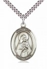 Men's Pewter Oval St. Rita of Cascia Medal