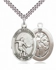 Men's Pewter Oval St. Sebastian Soccer Medal