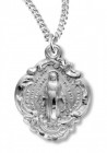 Girl's Sterling Silver Baroque Style Miraculous Necklace with Chain Options