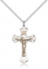 Crucifix Pendant, Two-Tone