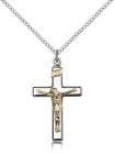 Crucifix Pendant, Two-Tone