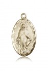 Miraculous Medal, 14 Karat Gold