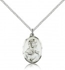 Scapular Medal, Sterling Silver