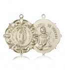 Our Lady of Guadalupe Medal, 14 Karat Gold