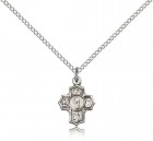 5 Way Cross Motherhood Medal, Sterling Silver