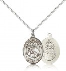 Our Lady of Mount Carmel Medal, Sterling Silver, Medium