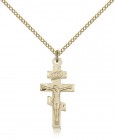 Crucifix Pendant, Gold Filled