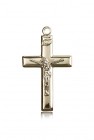 Crucifix Pendant, 14 Karat Gold