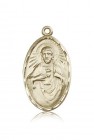 Scapular Medal, 14 Karat Gold