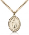 Miraculous Medal, Gold Filled, Large