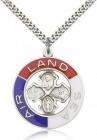 Land, Sea, Air Medal, Sterling Silver