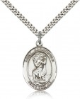 St. Christopher Medal, Sterling Silver, Large