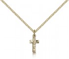 Crucifix Pendant, Gold Filled